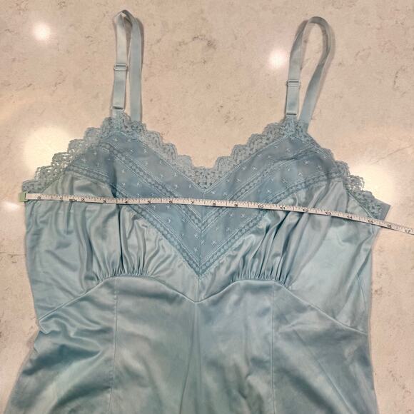 Vintage Baby Blue Lace Babydoll Camisole Women's XS/Small Y2K Coquette Sabrina - Picture 7 of 8